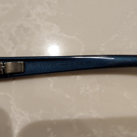 1990s CARRERA Clyde 57E Made in Italy Dark Blue Rectangular Sunglasses 66-18-115 - Picture 11 of 11